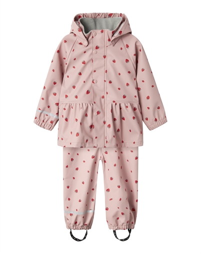 Name It - NMFDry10 Regenanzug Set - Pale Mauve/Strawberry